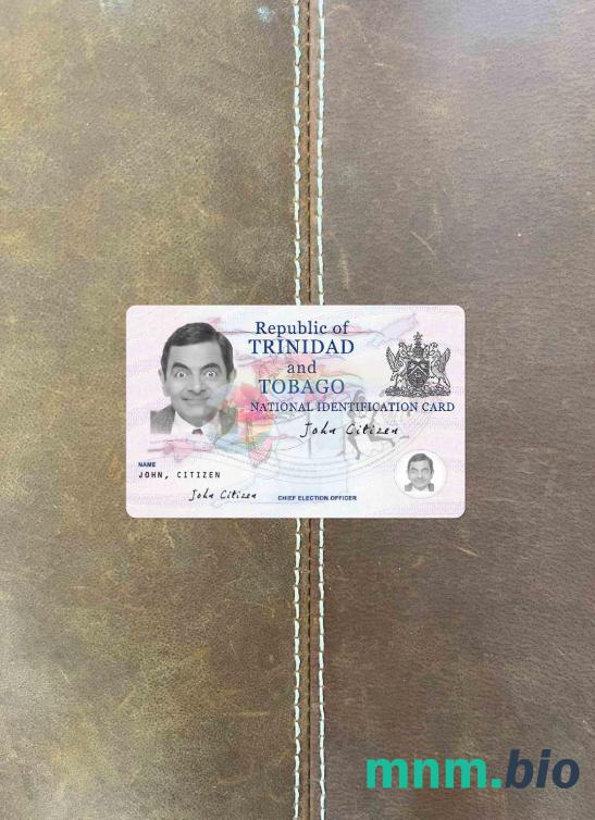 Trynidad i Tobago karta ID fotowygląd szablon PSD